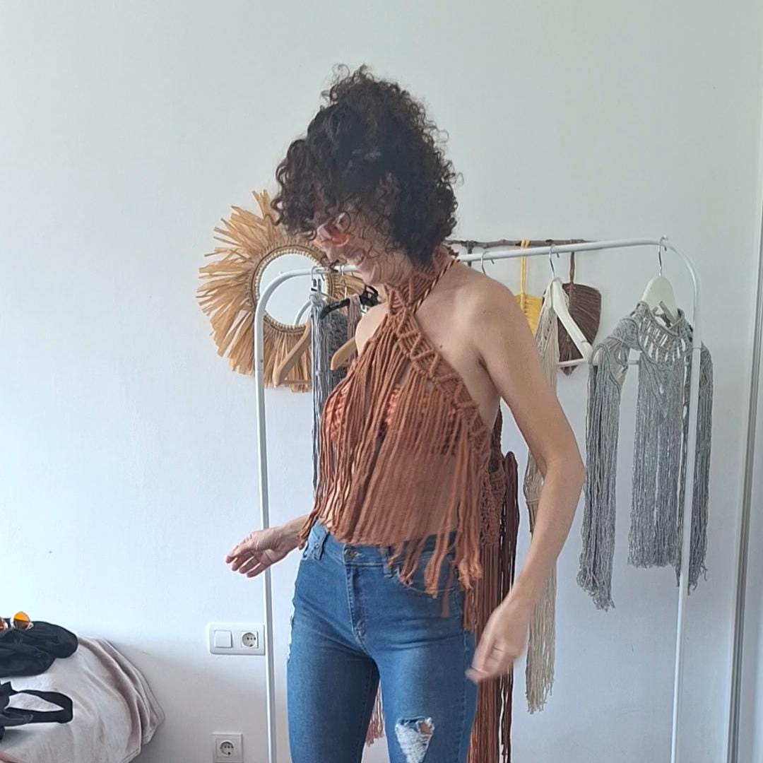 Halter con flecos