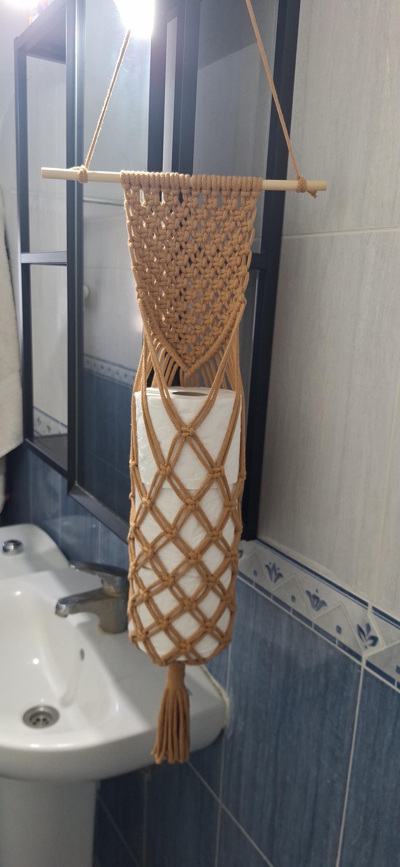 Porta rollo de macramé