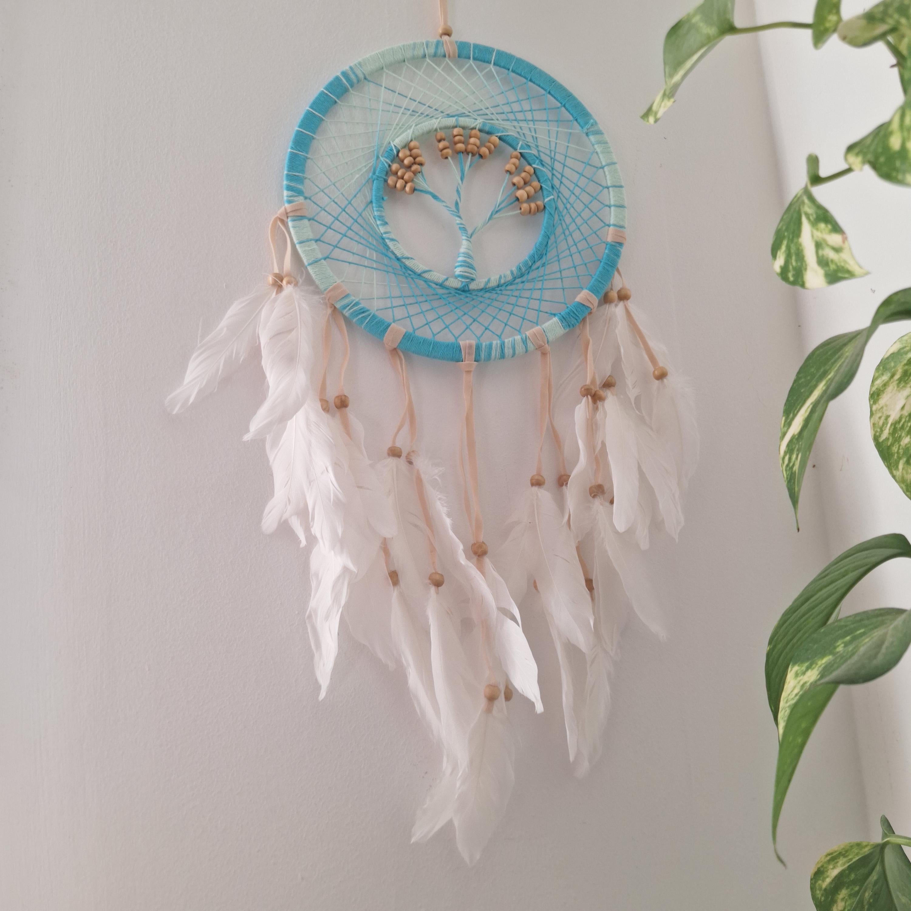 Atrapasueños con plumas