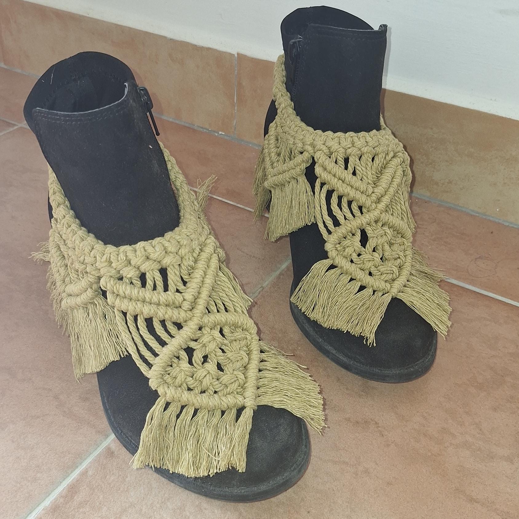 Accesorio de Macramé para Botas