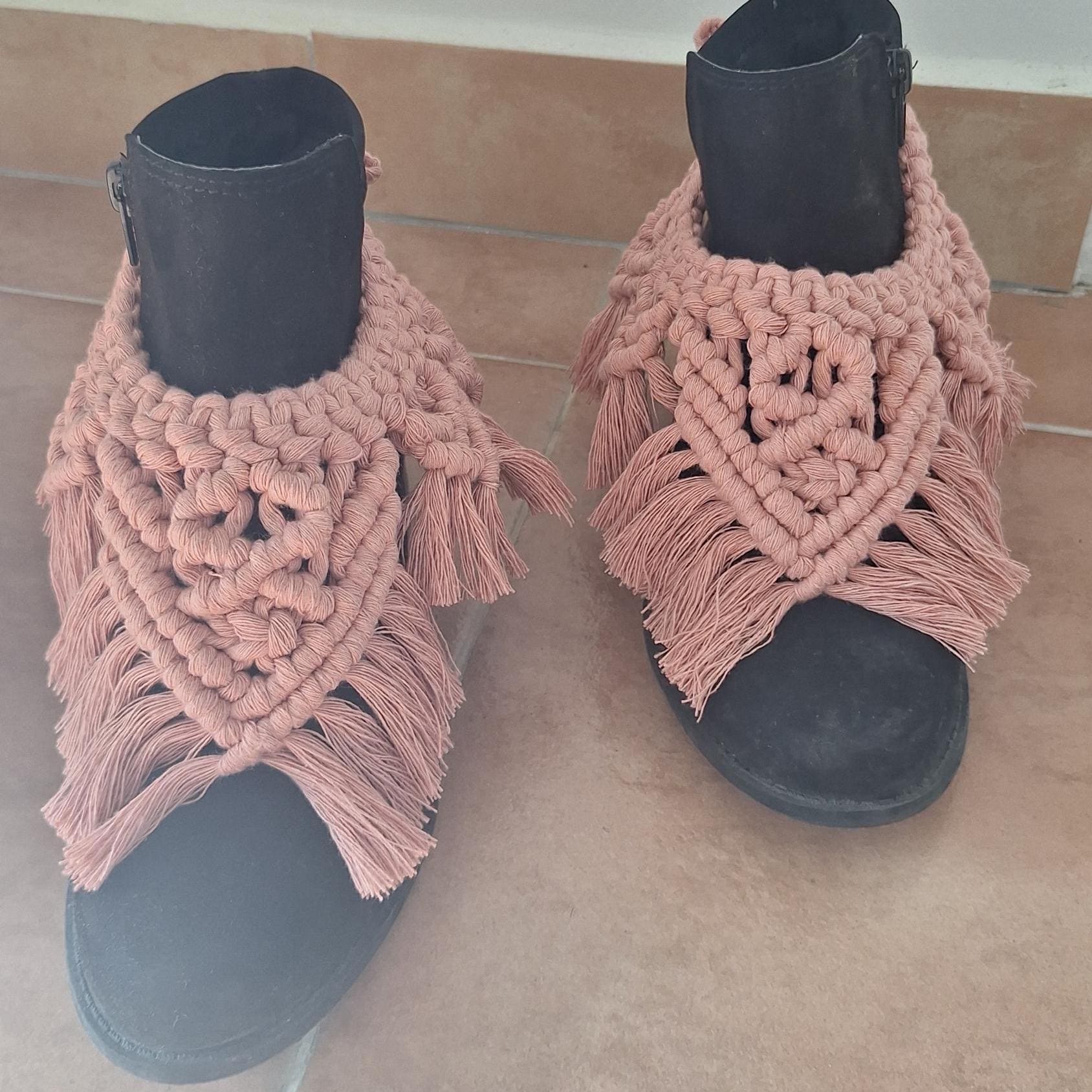Accesorio de Macramé para Botas
