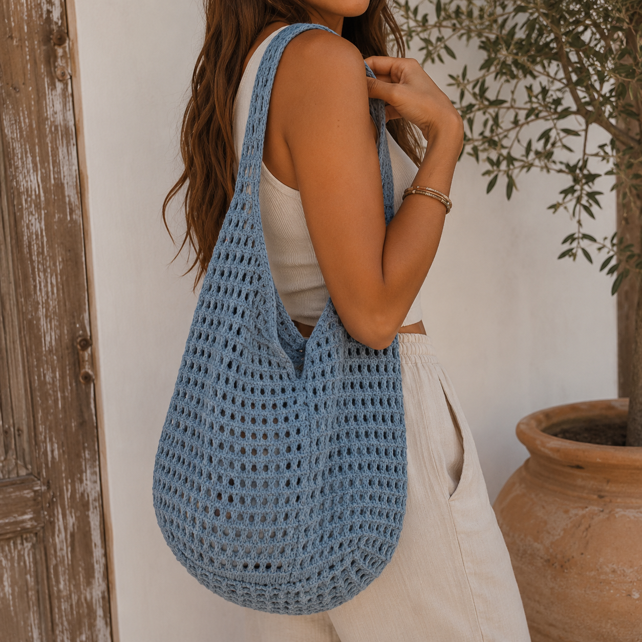 Bolso Playero Boho Artesanal