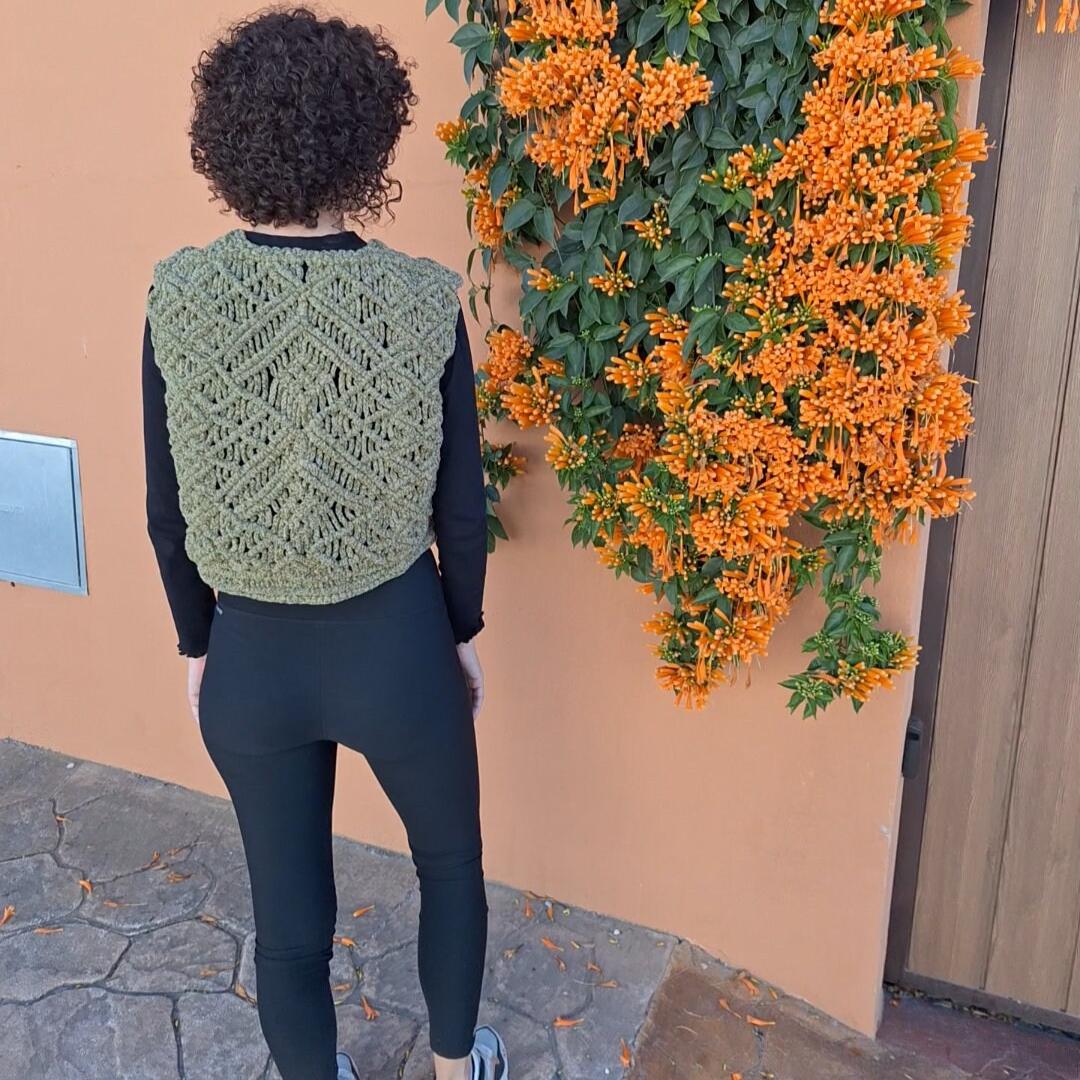 Chaleco Boho Vintage de Macramé