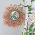 Espejo de Rafia Boho Artesanal