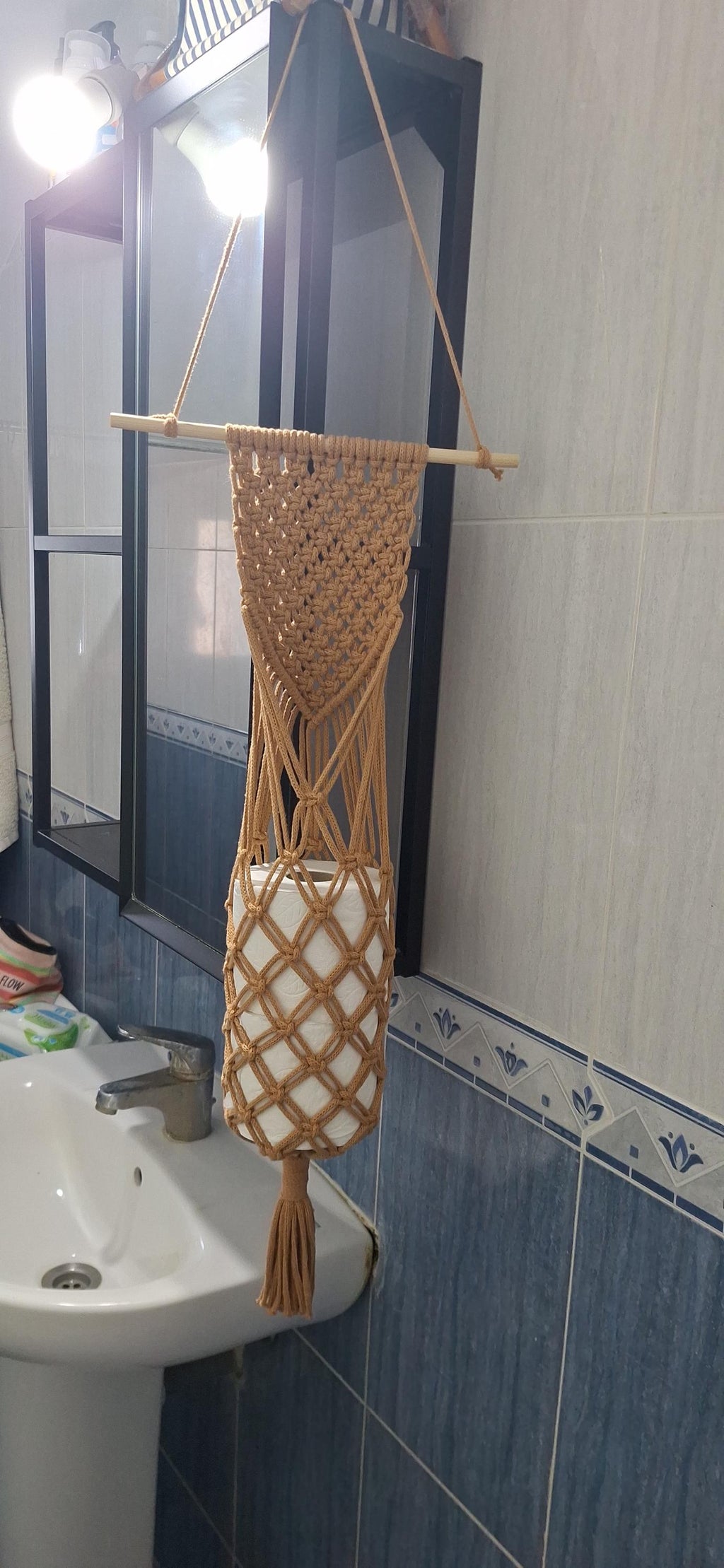Portarrollos de Macramé para Cocina o Baño