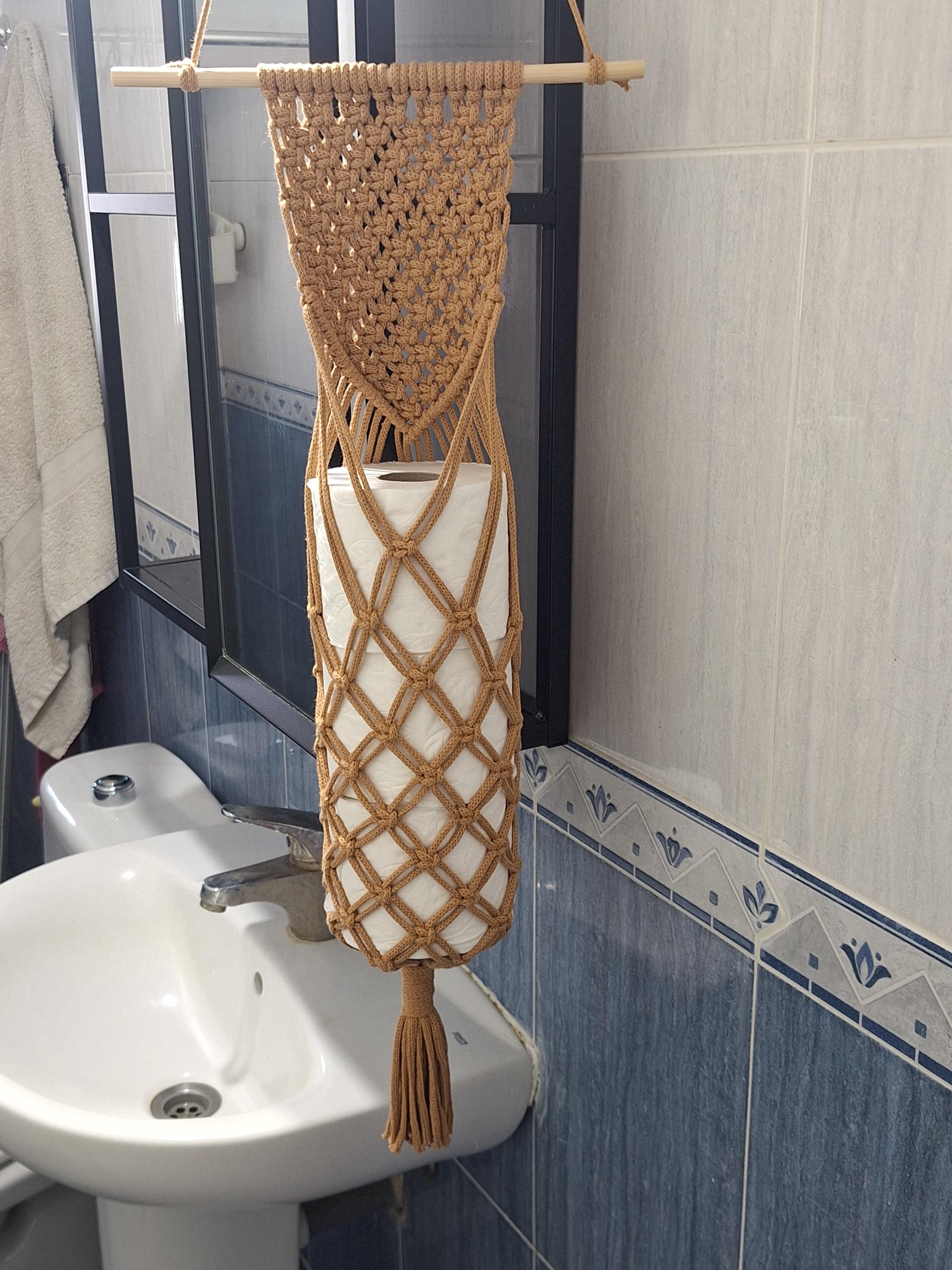 Portarrollos de Macramé para Cocina o Baño