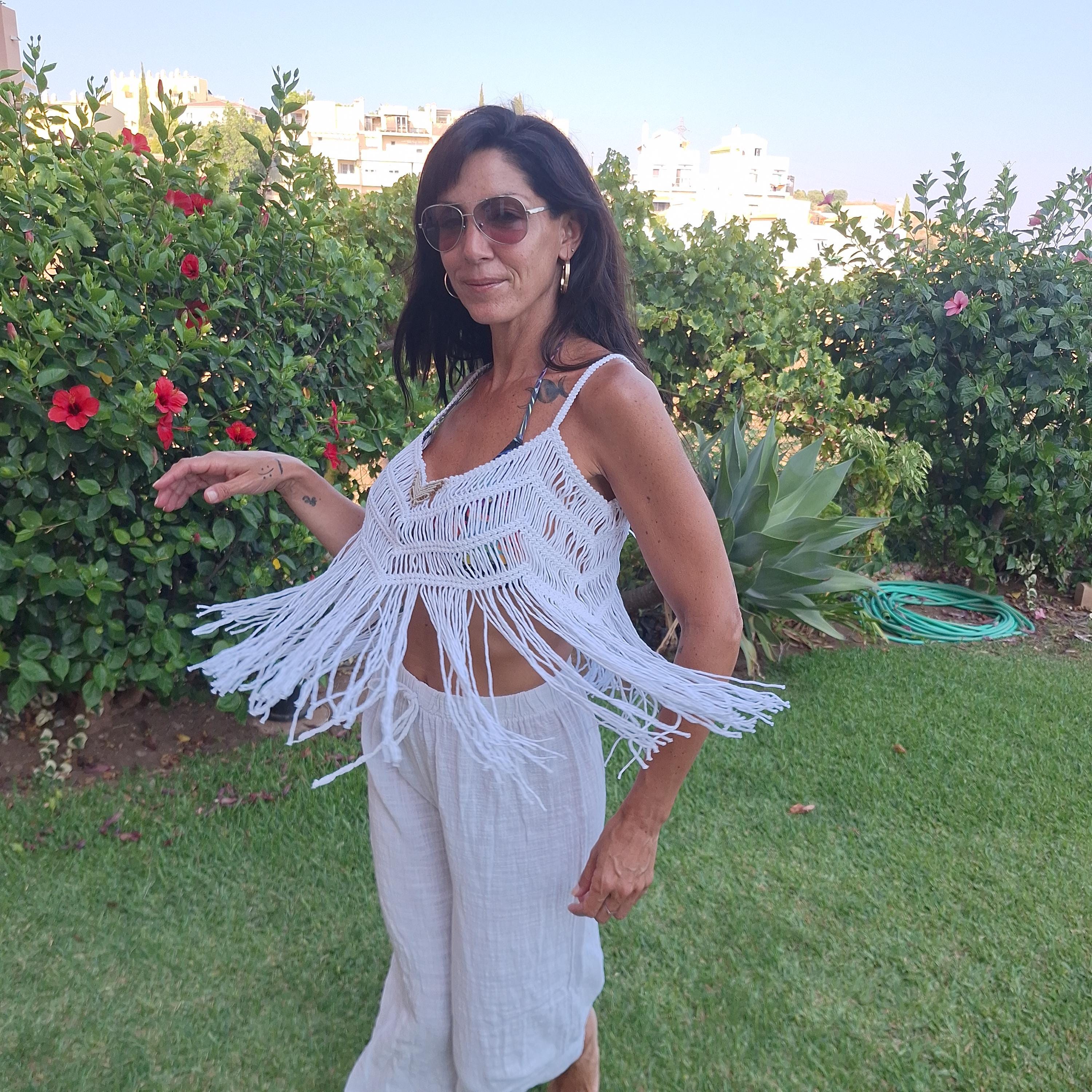 Top Boho de Macramé con Flecos