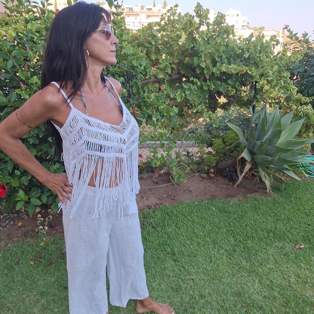 Top Boho de Macramé con Flecos