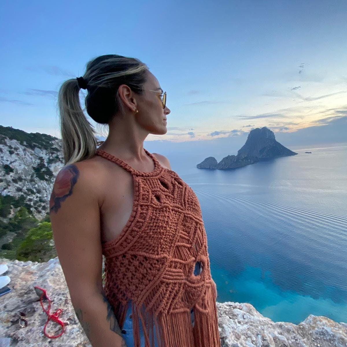 Vestido Boho de Macramé Artesanal