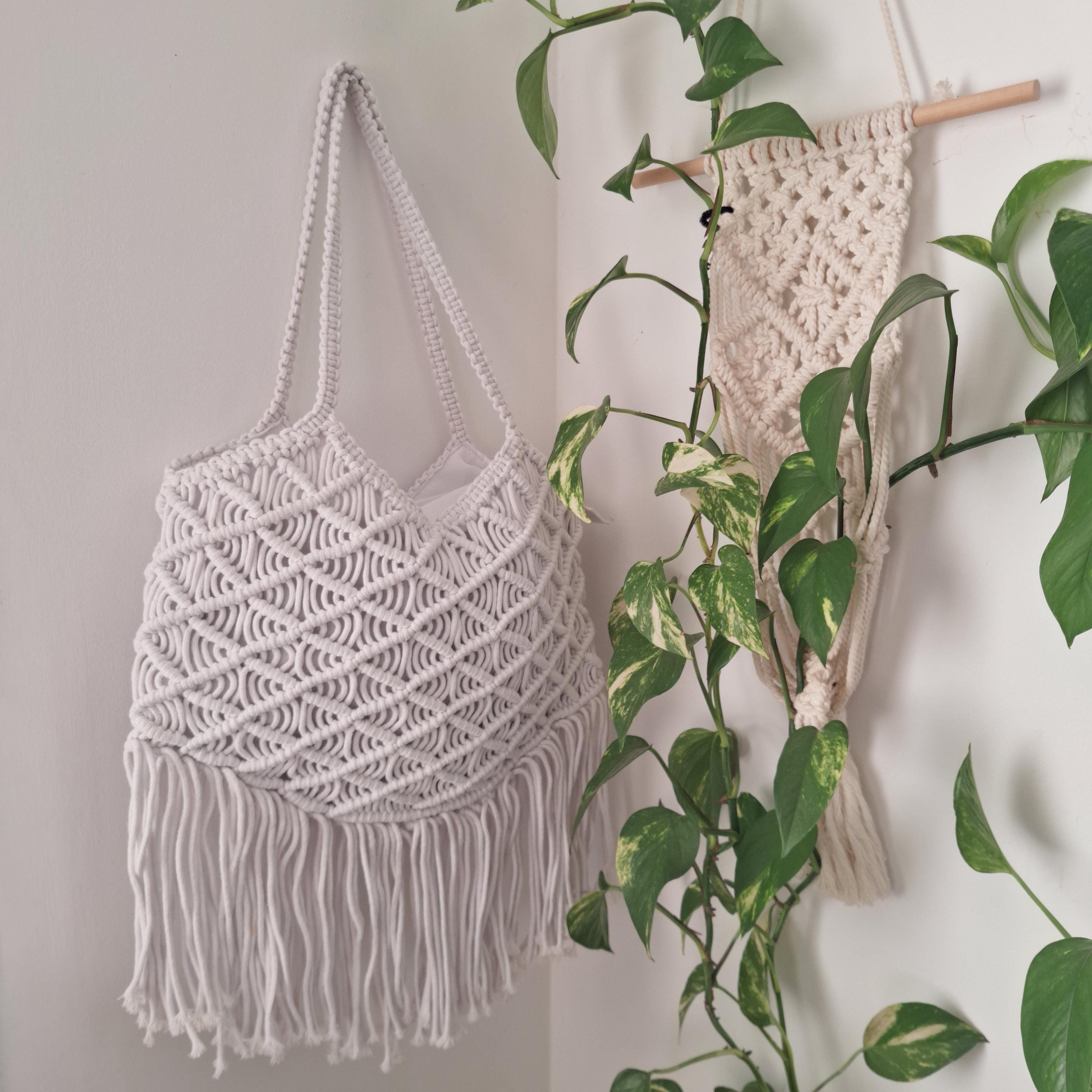 Bolso XL de Macramé con Flecos