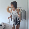 Macramé Fringe Halter Top | Handmade Boho Artisan Top